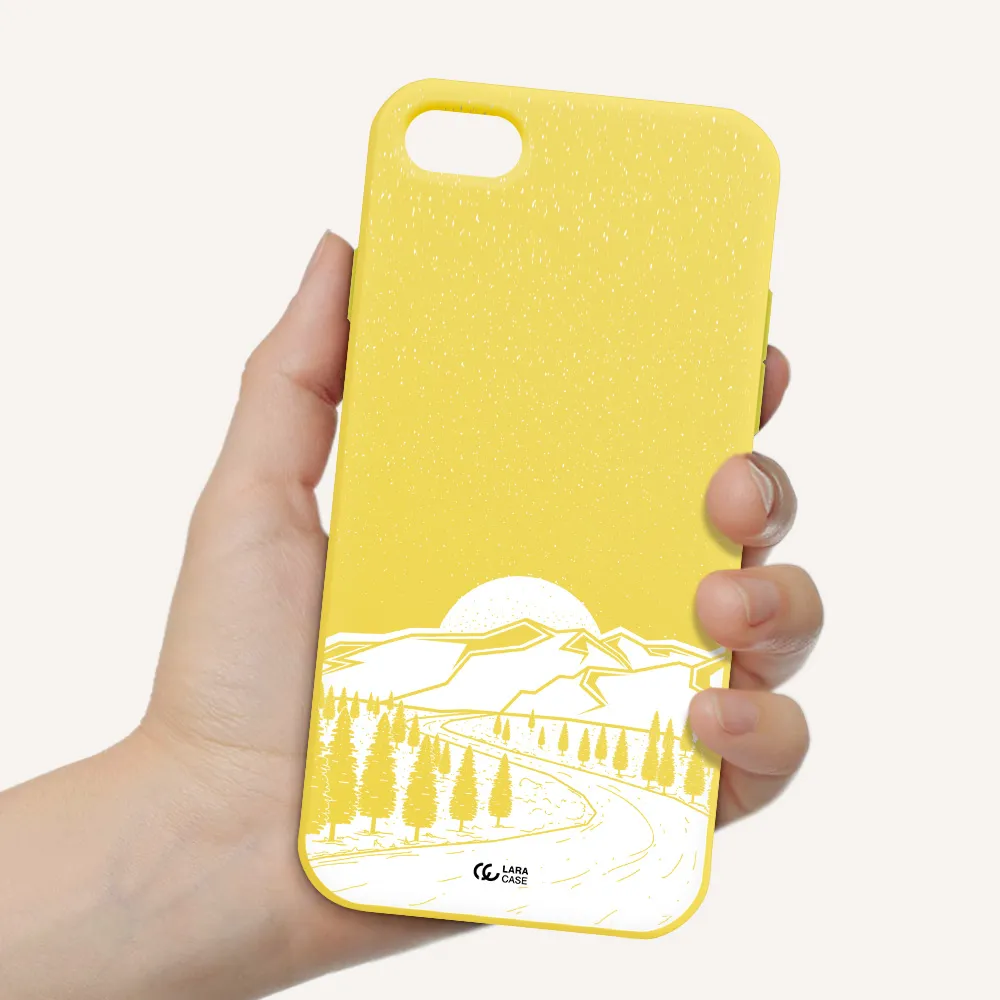 Winter Night Apple iPhone 7 Silicone canary yellow Case