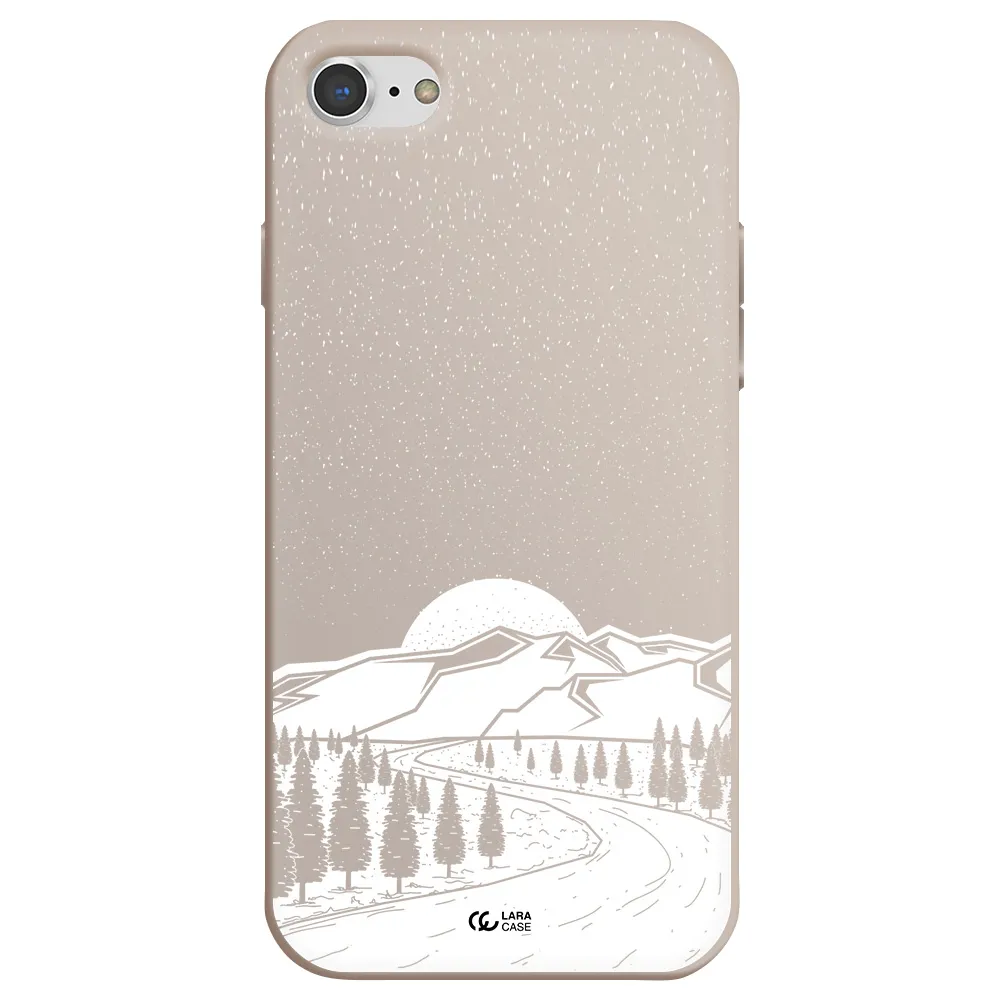Winter Night Apple iPhone 7 Silicone Stone Case
