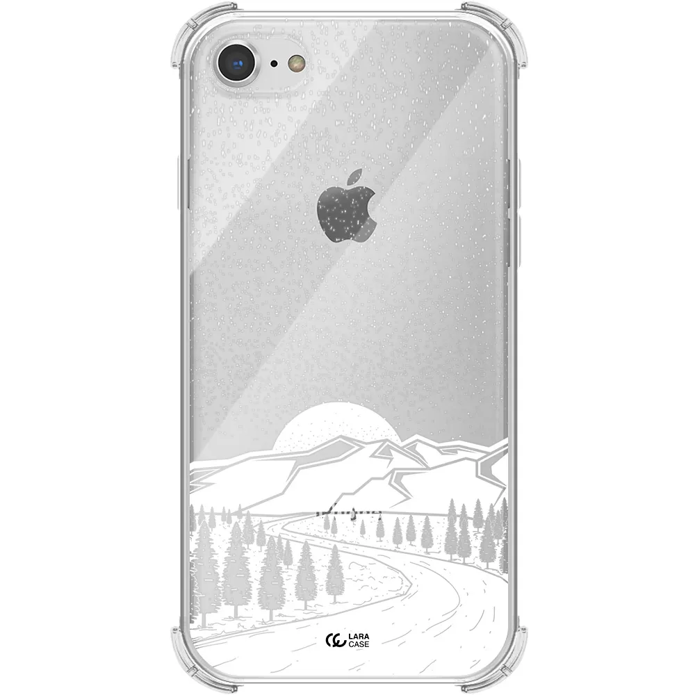 Winter Night Apple iPhone 8 Clear PC Case