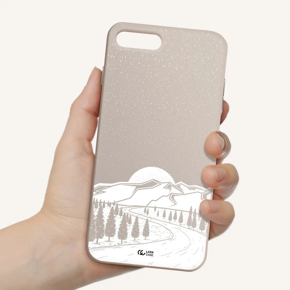 Winter Night Apple iPhone 8 plus Silicone Stone Case