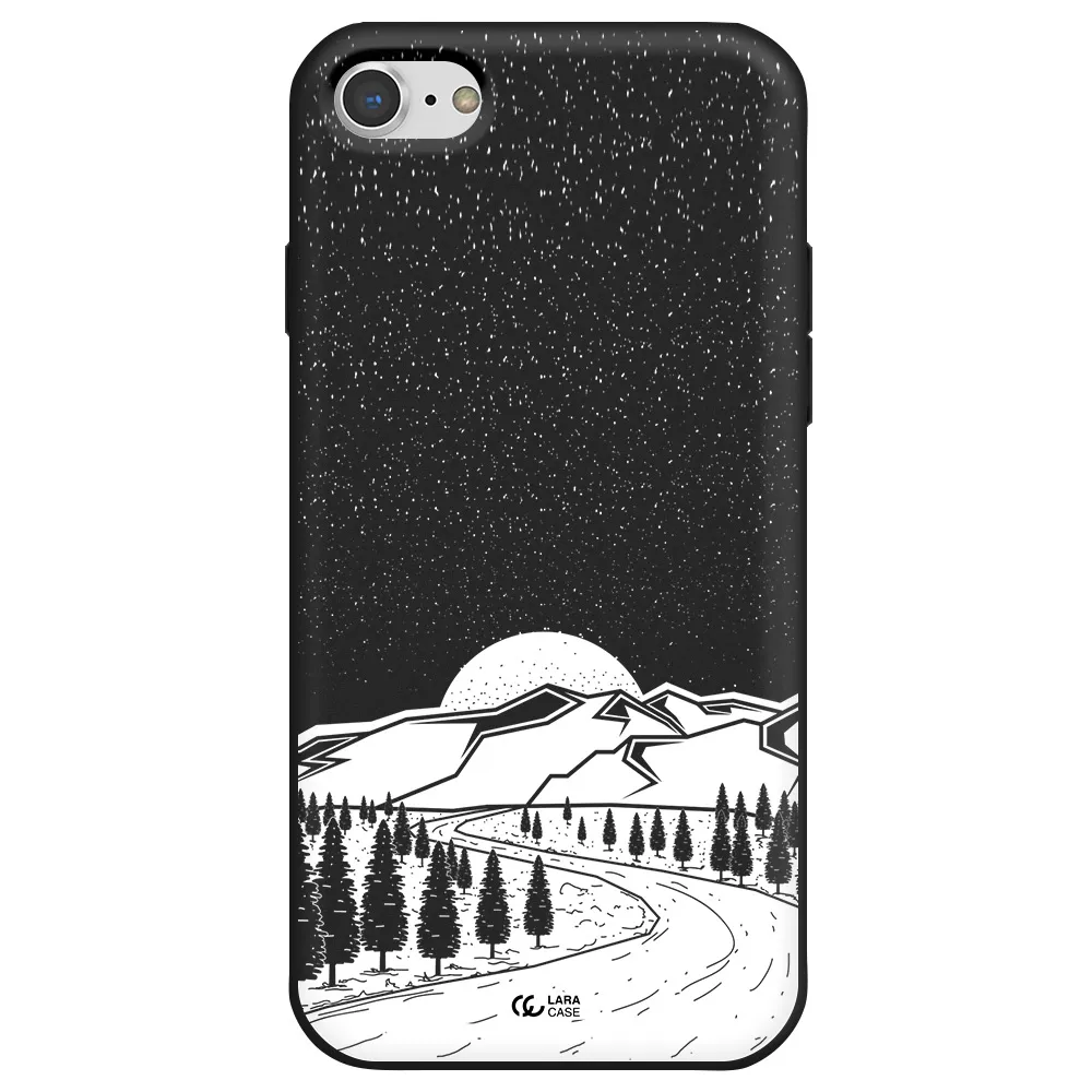 Winter Night Apple iPhone 8 Silicone black Case