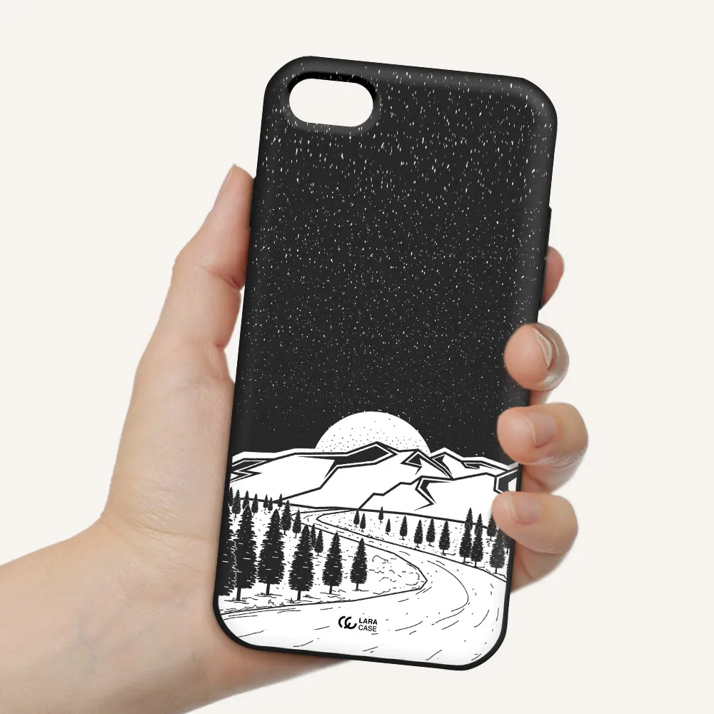 Winter Night Apple iPhone 8 Silicone black Case