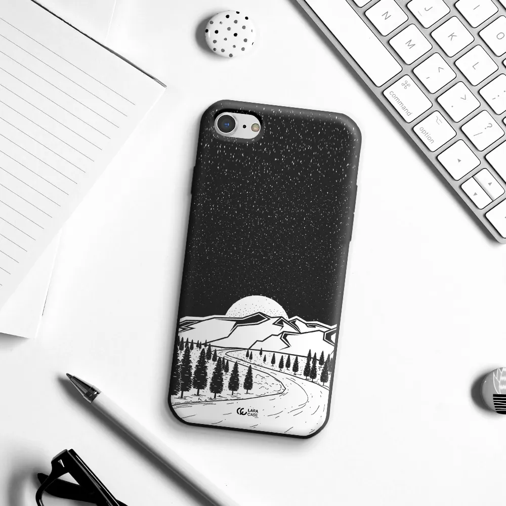 Winter Night Apple iPhone 8 Silicone black Case