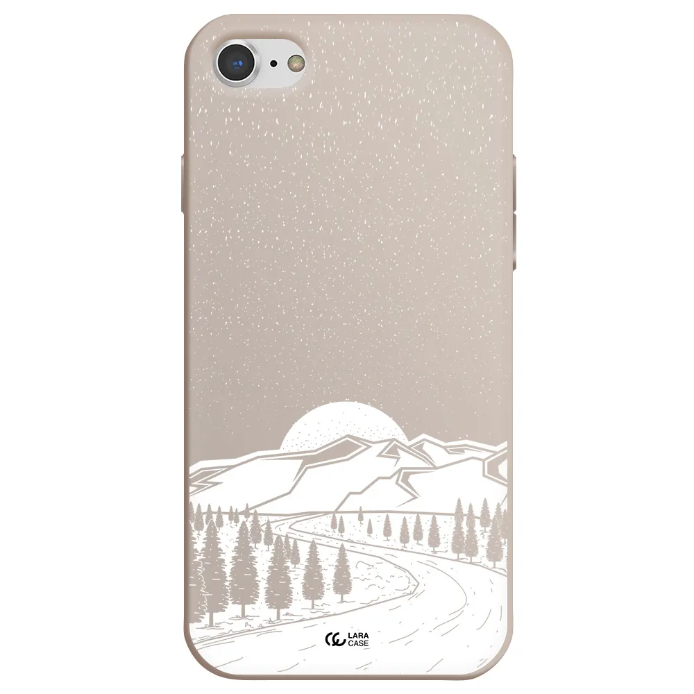 Winter Night Apple iPhone 8 Silicone Stone Case