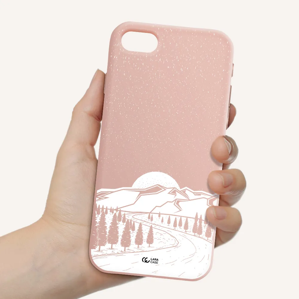 Winter Night Apple iPhone se 2020 Silicone pastel pink Case