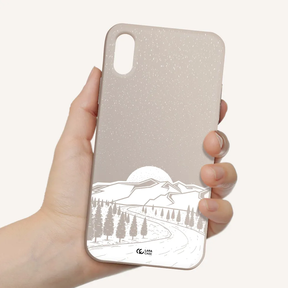 Winter Night Apple iPhone XS Silicone Stone Case