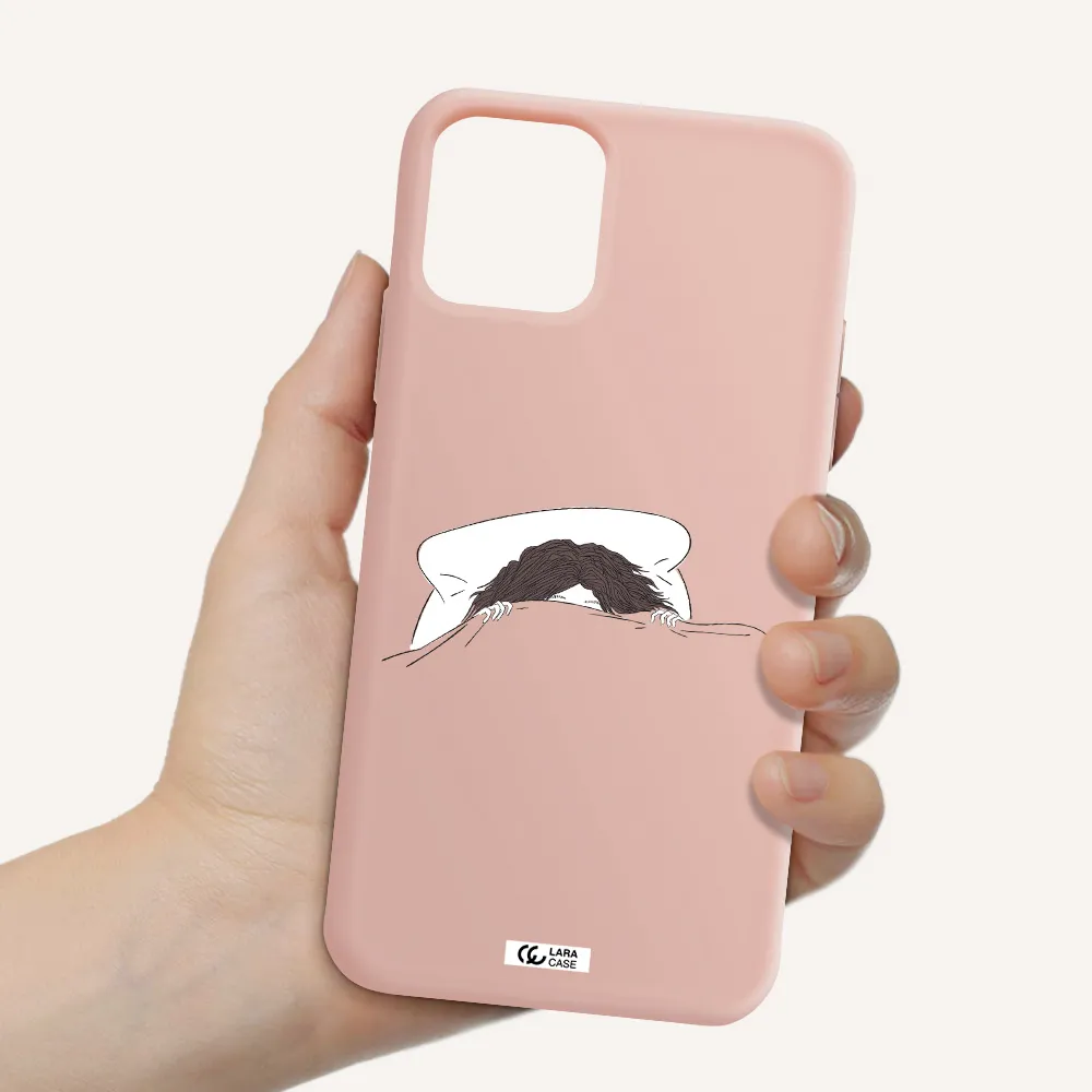 Do Not Wake Me Up Apple iPhone 11 pro max Silicone pastel pink Case