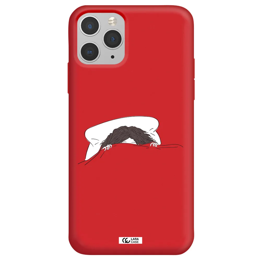 Do Not Wake Me Up Apple iPhone 11 pro Silicone Imperial Red Case