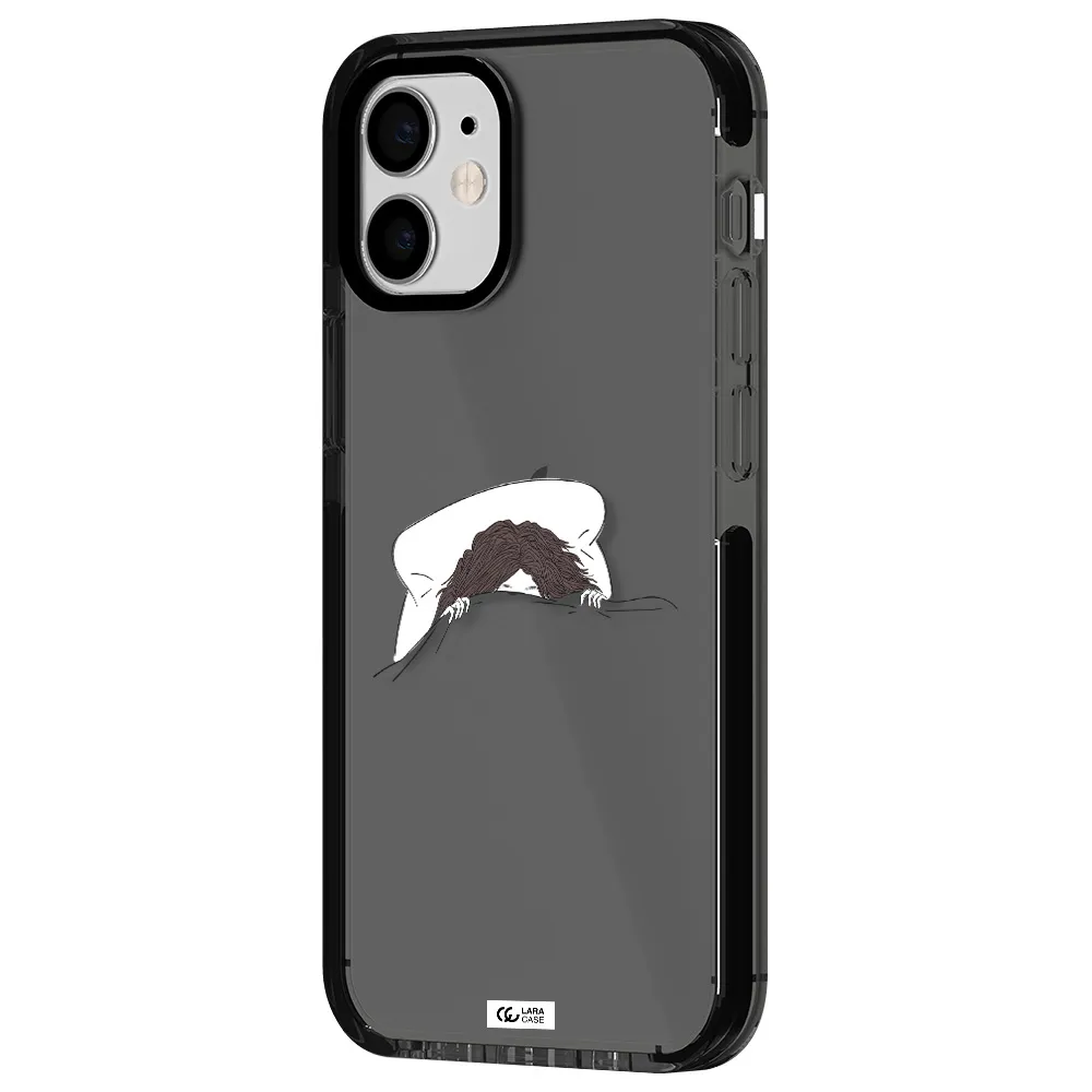 Do Not Wake Me Up Apple iPhone 12 mini impact Smoke Black Case