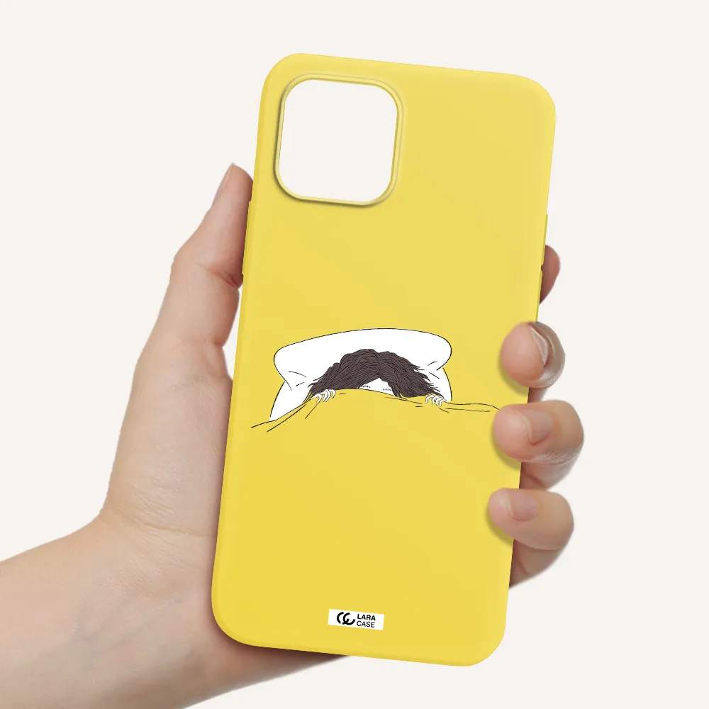 Do Not Wake Me Up Apple iPhone 12 mini Silicone canary yellow Case