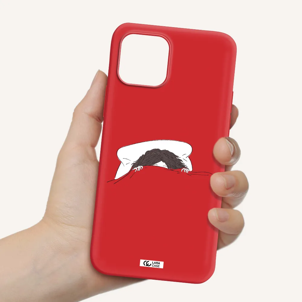 Do Not Wake Me Up Apple iPhone 12 mini Silicone Imperial Red Case