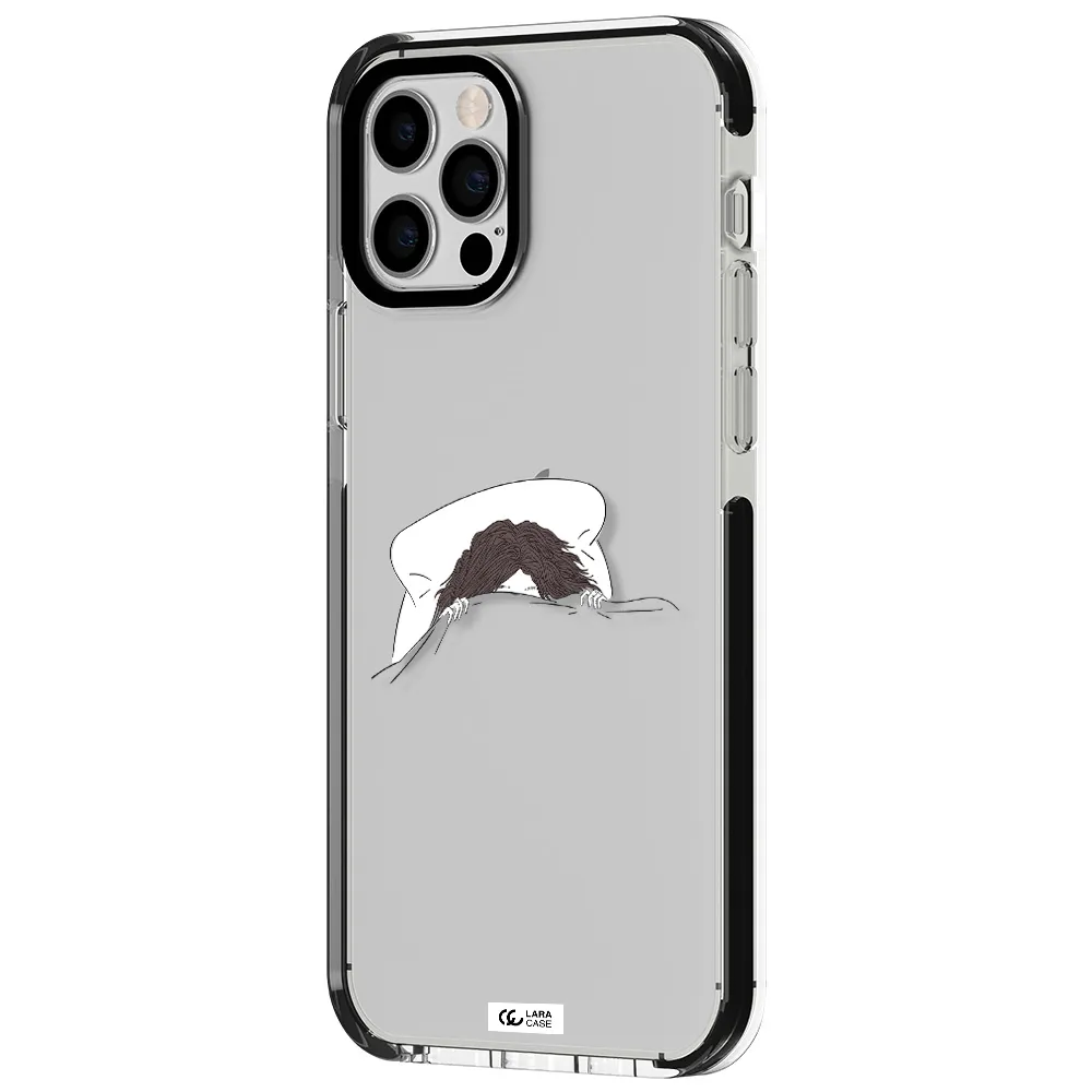 Do Not Wake Me Up Apple iPhone 12 pro impact black border Case