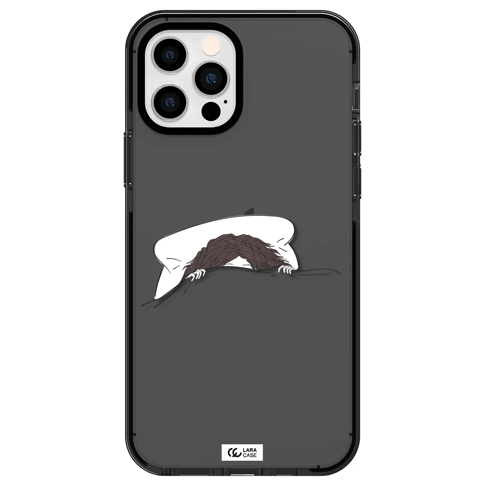 Do Not Wake Me Up Apple iPhone 12 pro impact Smoke Black Case