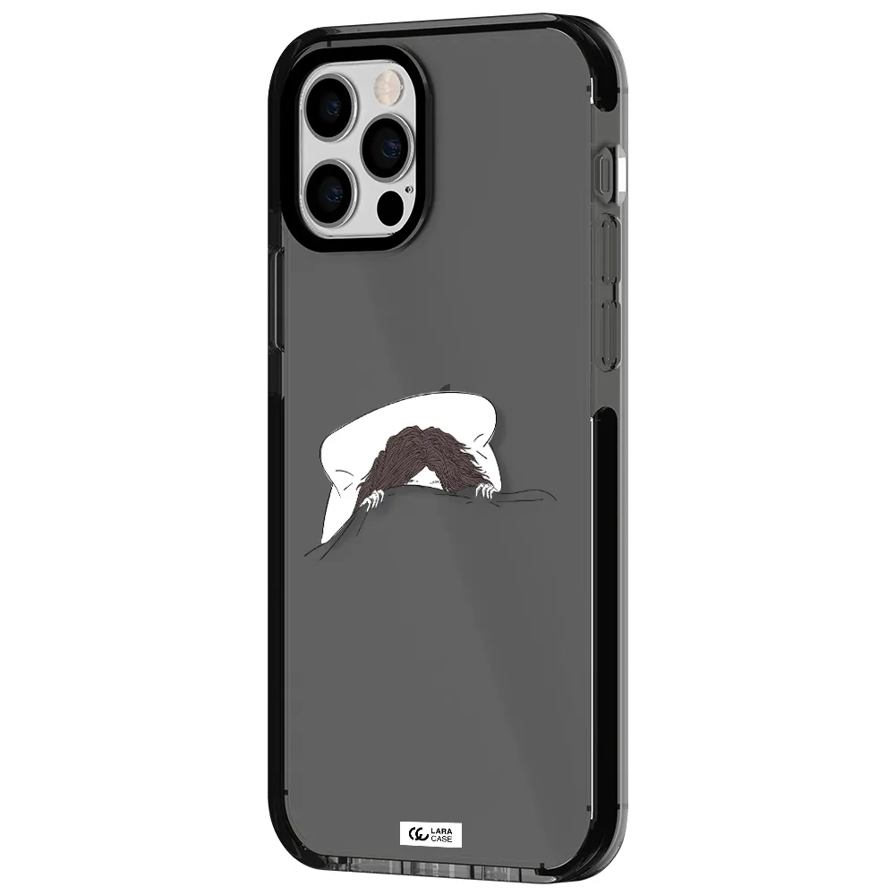 Do Not Wake Me Up Apple iPhone 12 pro impact Smoke Black Case