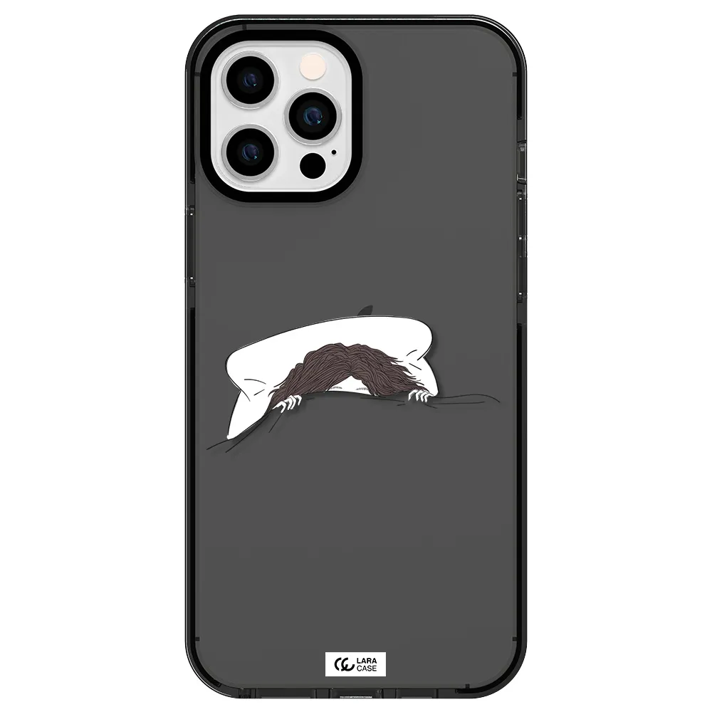 Do Not Wake Me Up Apple iPhone 12 pro max impact Smoke Black Case