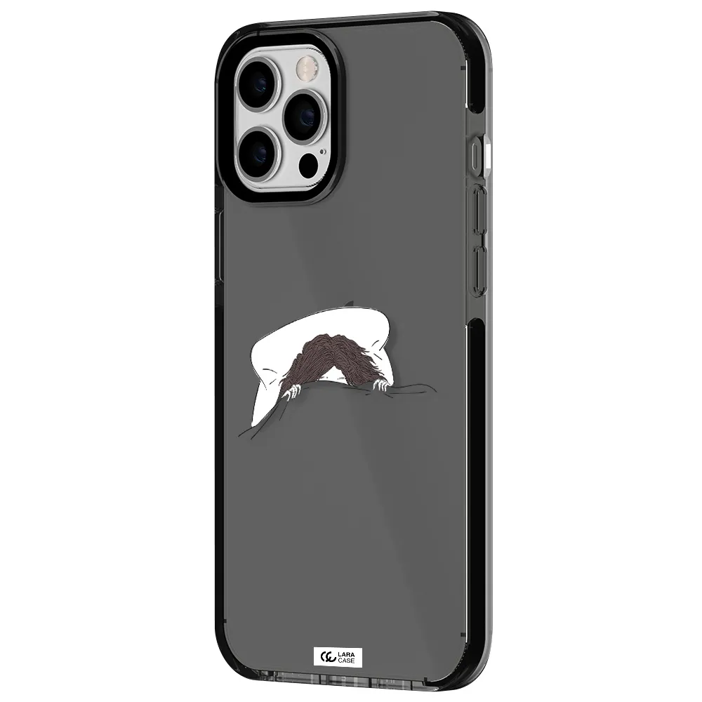 Do Not Wake Me Up Apple iPhone 12 pro max impact Smoke Black Case