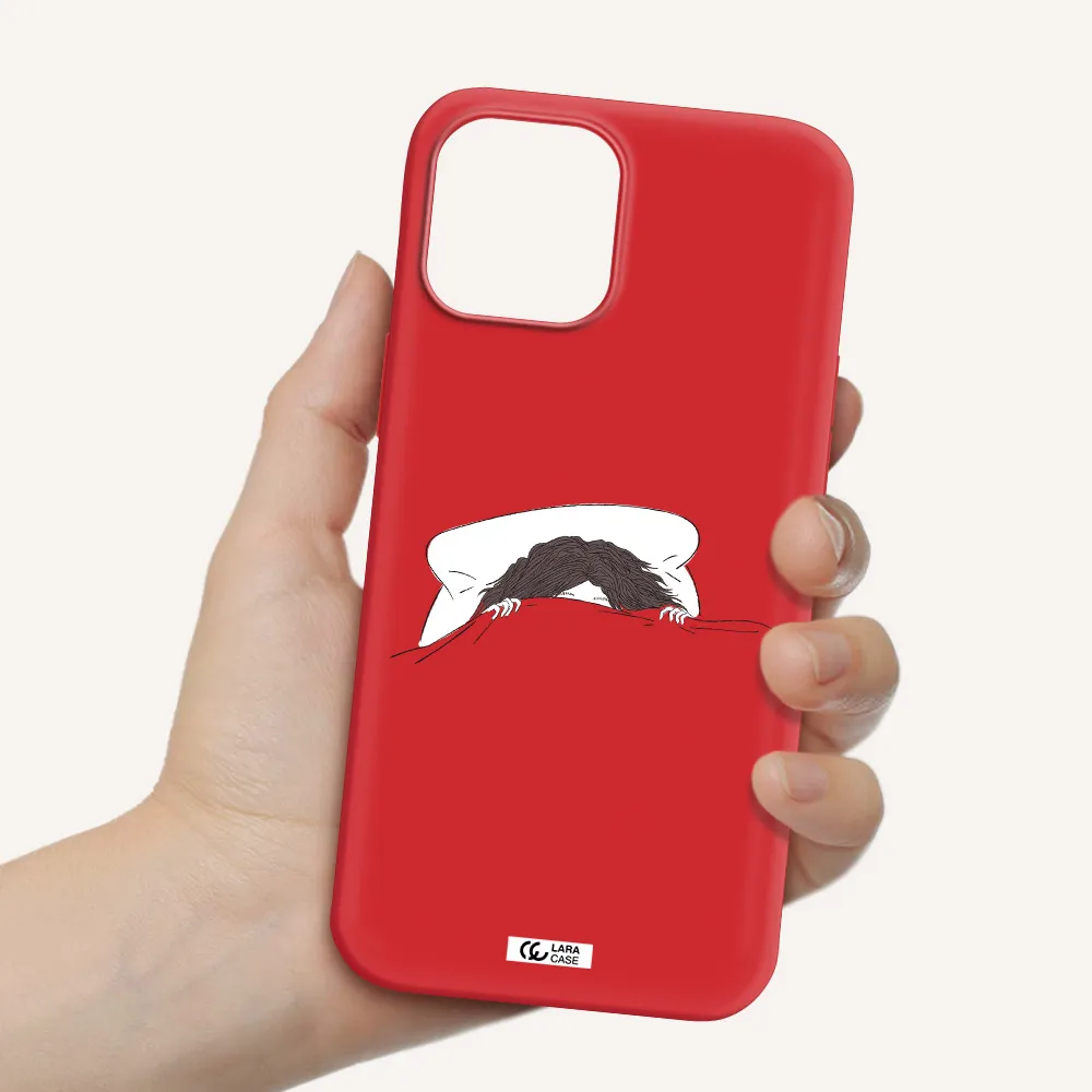 Do Not Wake Me Up Apple iPhone 12 pro max Silicone Imperial Red Case