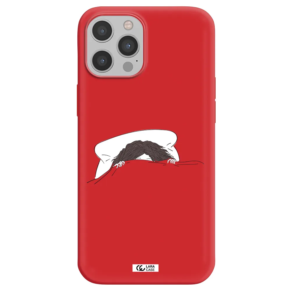 Do Not Wake Me Up Apple iPhone 12 pro Silicone Imperial Red Case