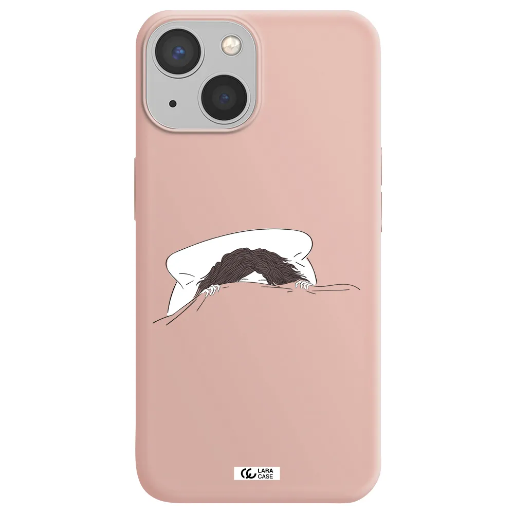 Do Not Wake Me Up Apple iPhone 13 mini Silicone pastel pink Case