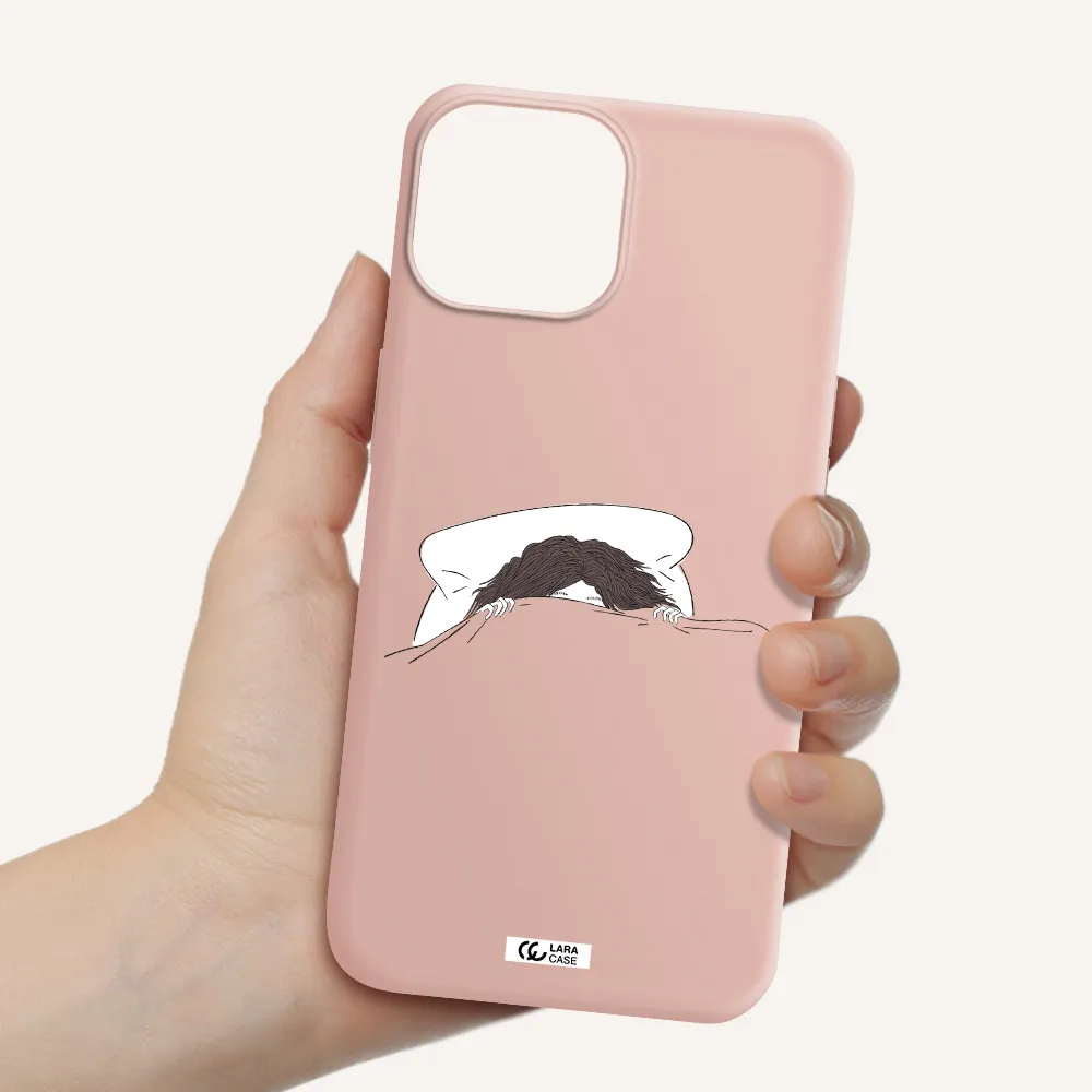 Do Not Wake Me Up Apple iPhone 13 mini Silicone pastel pink Case