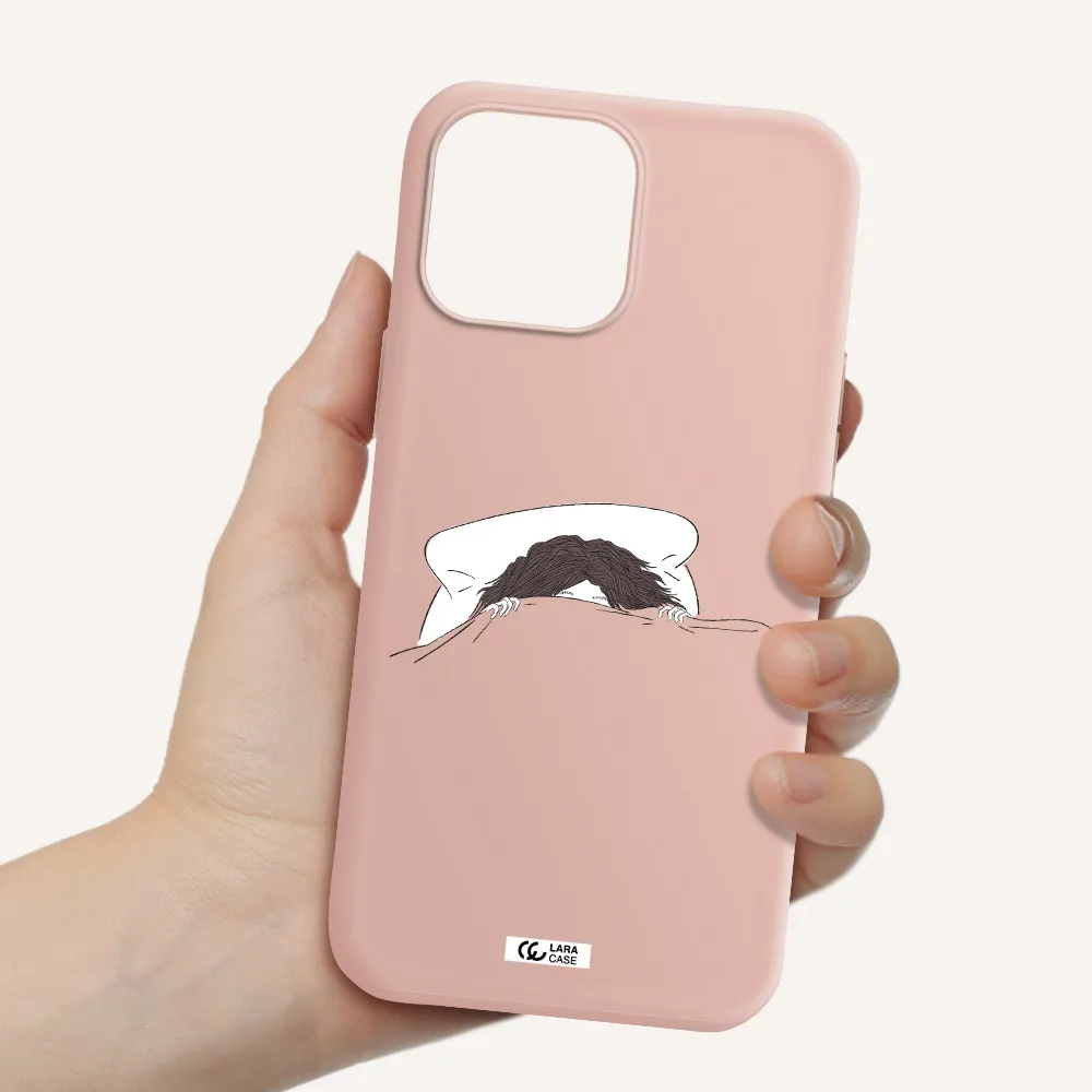 Do Not Wake Me Up Apple iPhone 13 Pro Max Silicone pastel pink Case