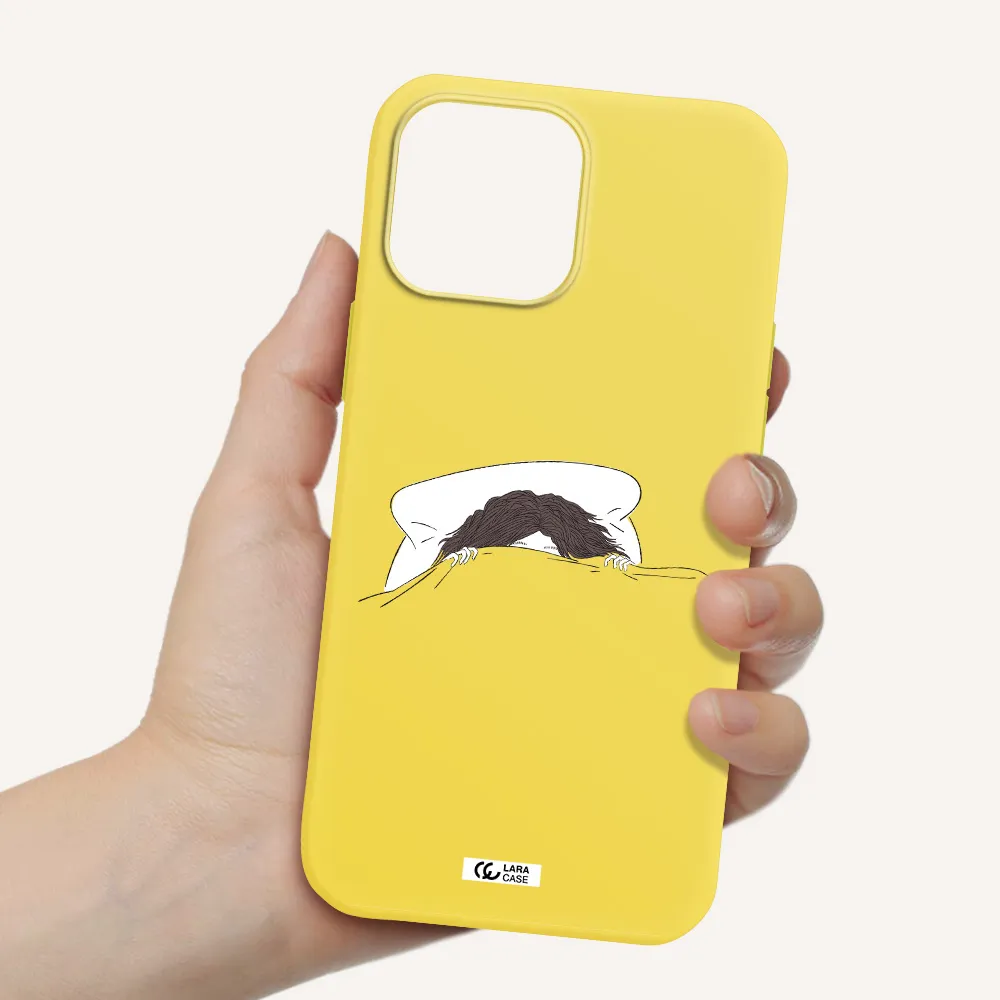 Do Not Wake Me Up Apple iPhone 13 Pro Silicone canary yellow Case