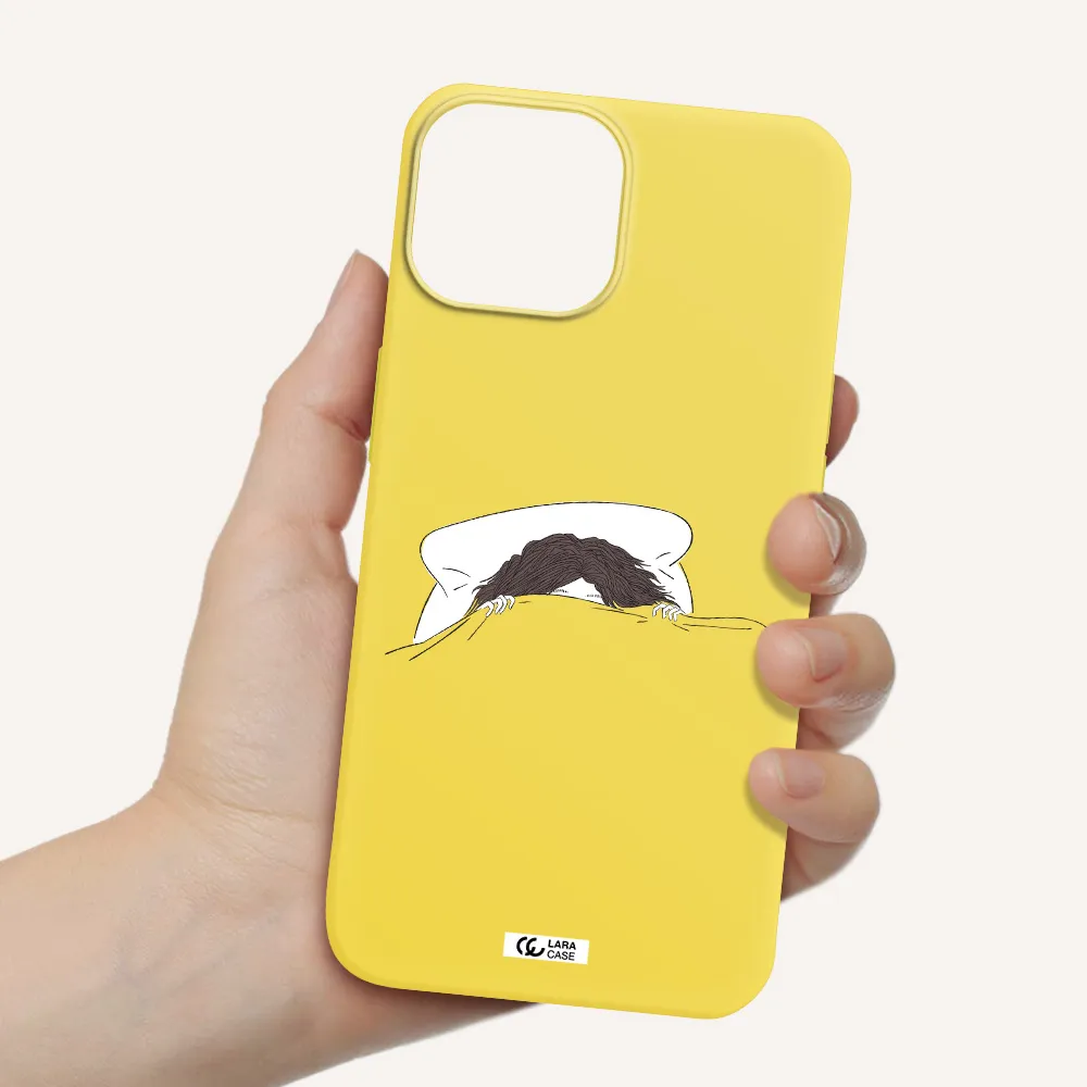 Do Not Wake Me Up Apple iPhone 13 Silicone canary yellow Case