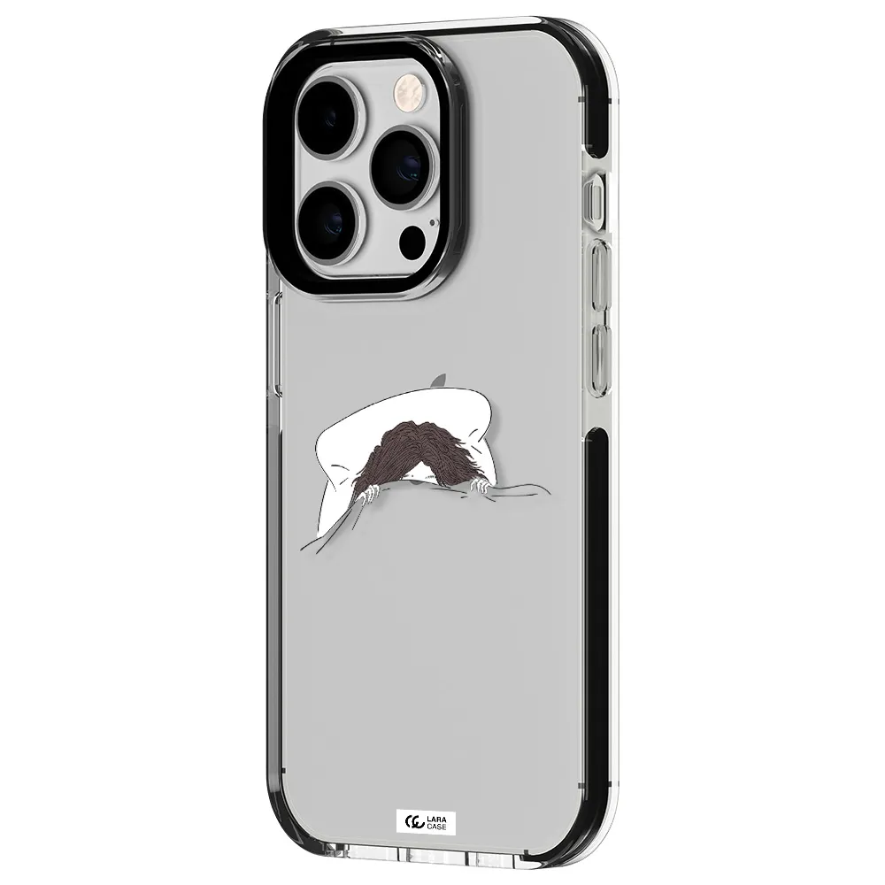 Do Not Wake Me Up Apple iPhone 14 pro impact black border Case