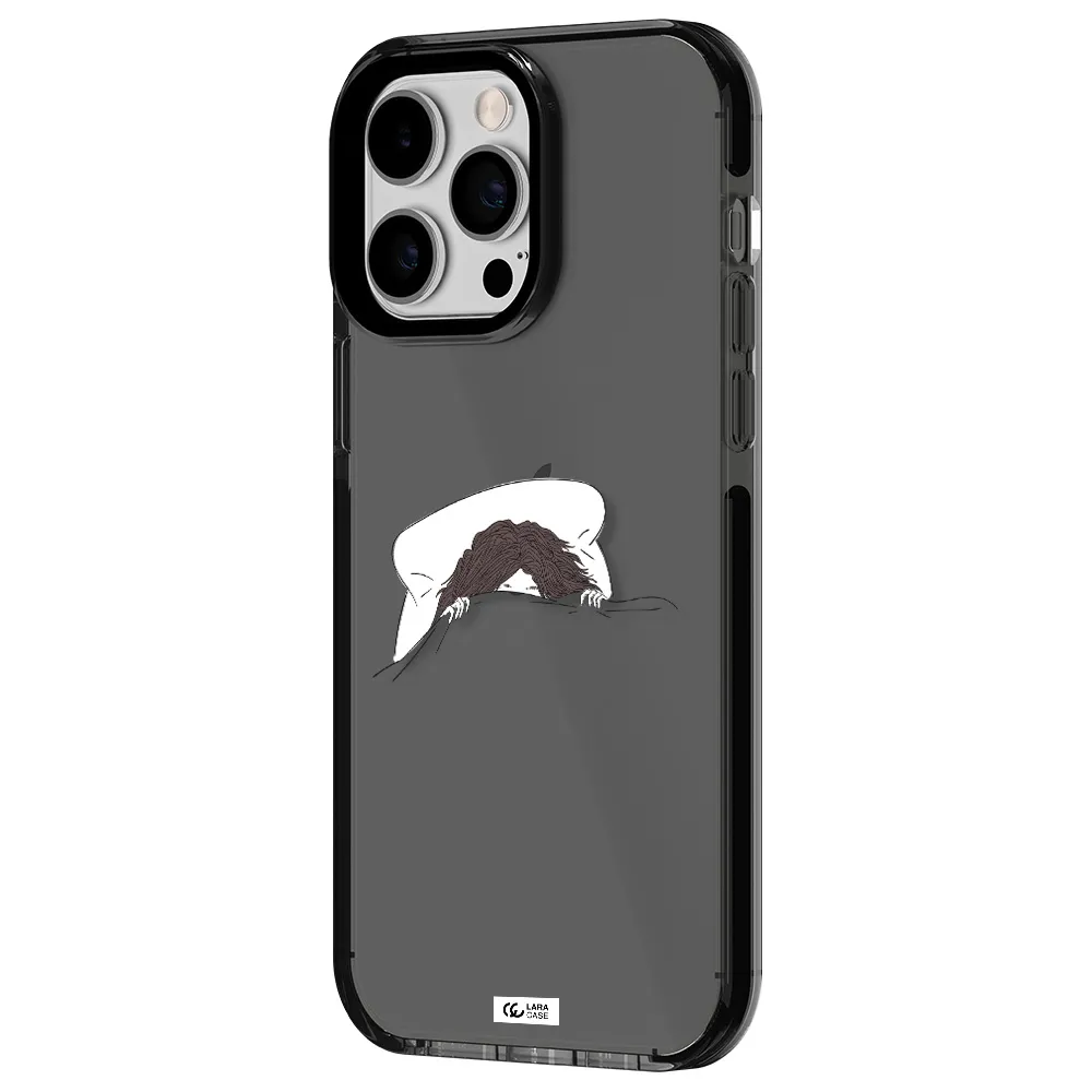 Do Not Wake Me Up Apple iPhone 14 pro max impact Smoke Black Case