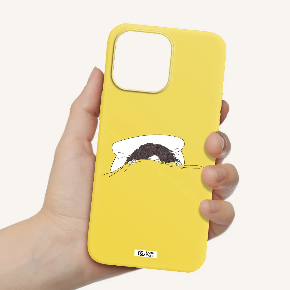 Do Not Wake Me Up Apple iPhone 14 pro max Silicone canary yellow Case