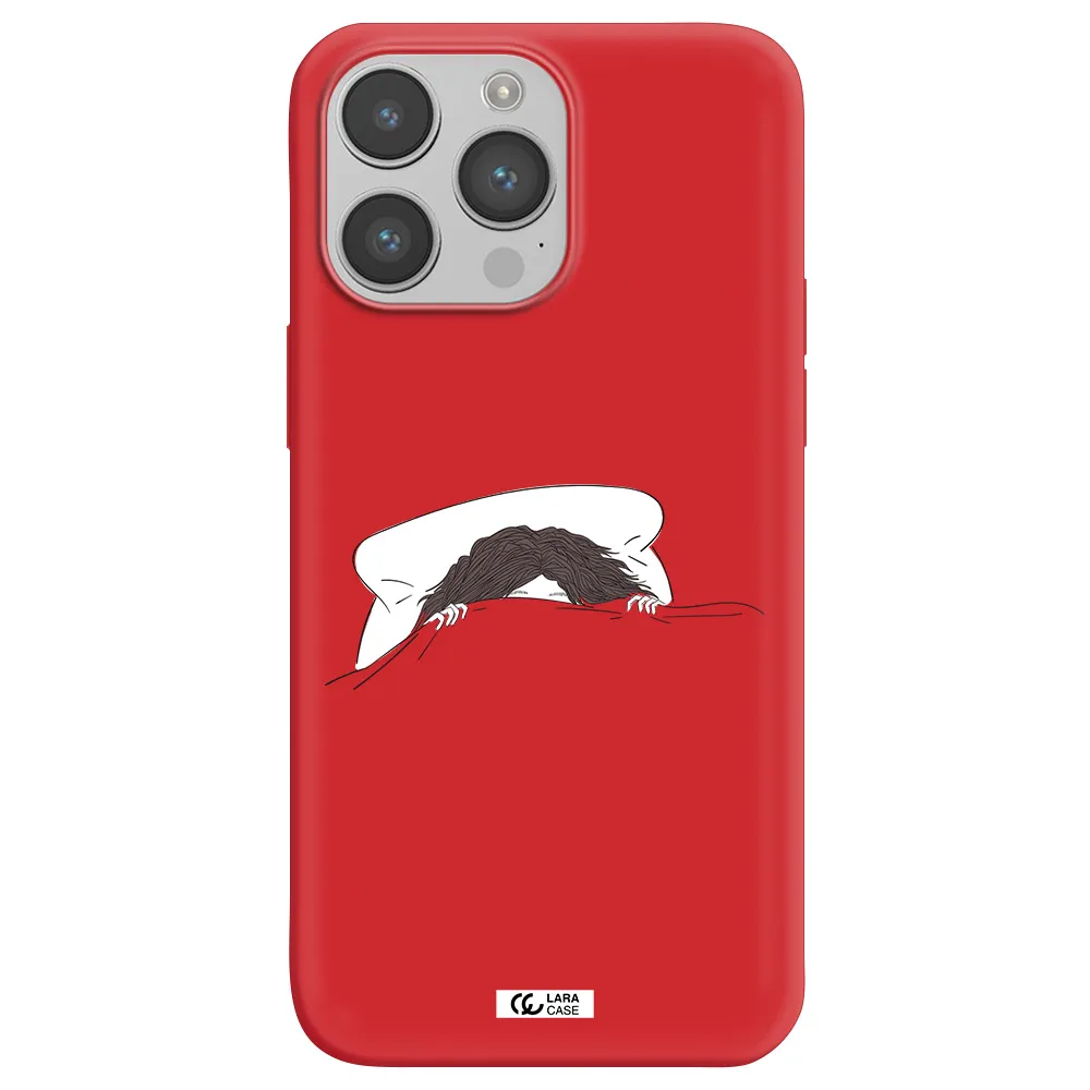 Do Not Wake Me Up Apple iPhone 14 pro max Silicone Imperial Red Case