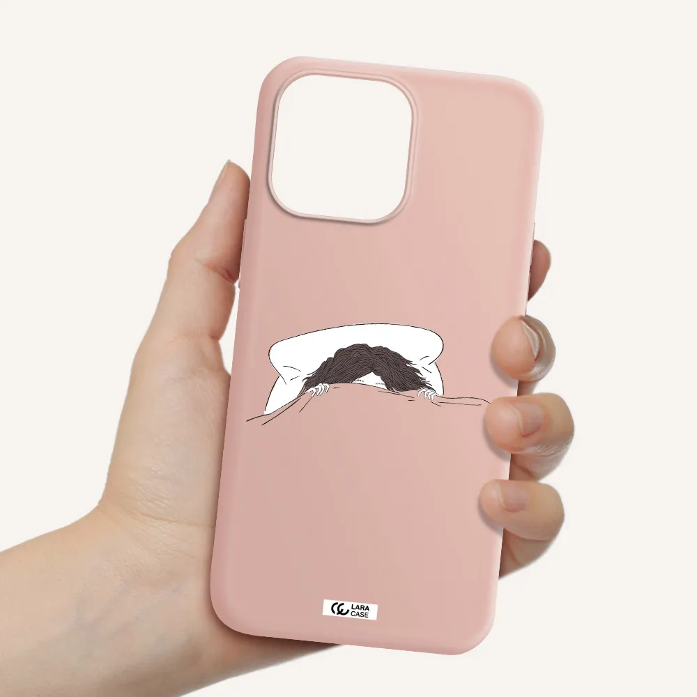 Do Not Wake Me Up Apple iPhone 14 pro max Silicone pastel pink Case