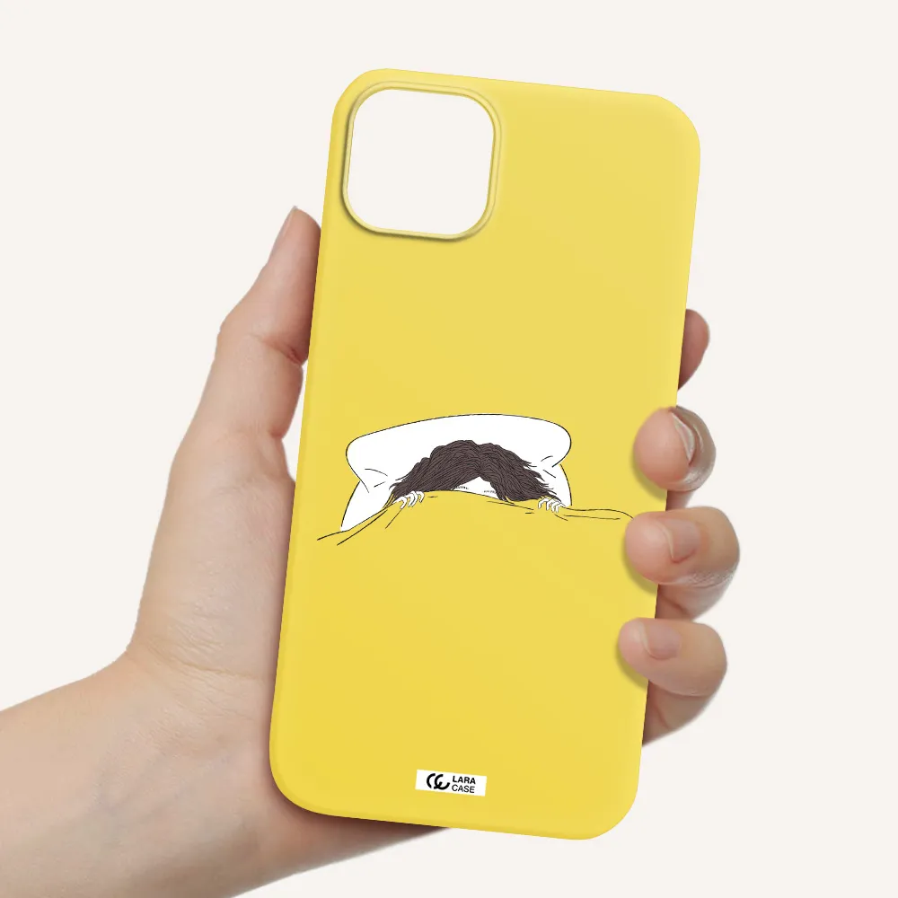 Do Not Wake Me Up Apple iPhone 14 Silicone canary yellow Case