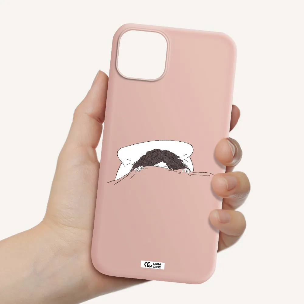 Do Not Wake Me Up Apple iPhone 14 Silicone pastel pink Case