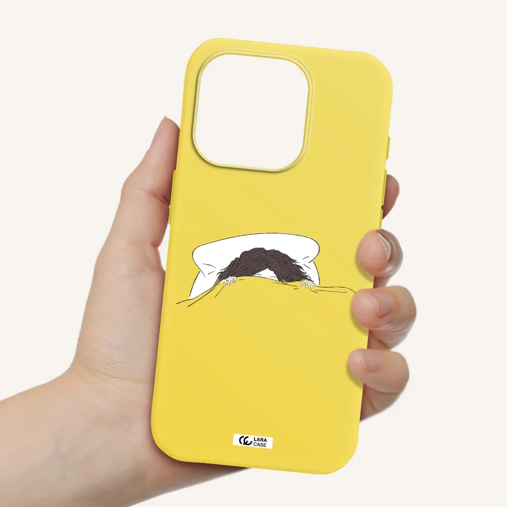 Do Not Wake Me Up Apple Iphone 15 Pro Silicone Canary Yellow Case