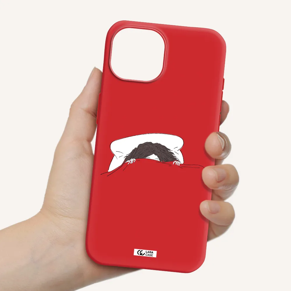 Do Not Wake Me Up Apple Iphone 15 Silicone Imperial Red Case