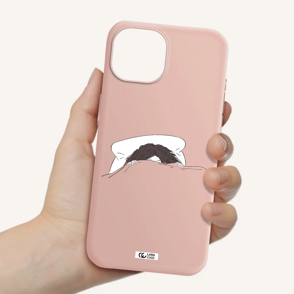 Do Not Wake Me Up Apple Iphone 15 Silicone Pastel Pink Case