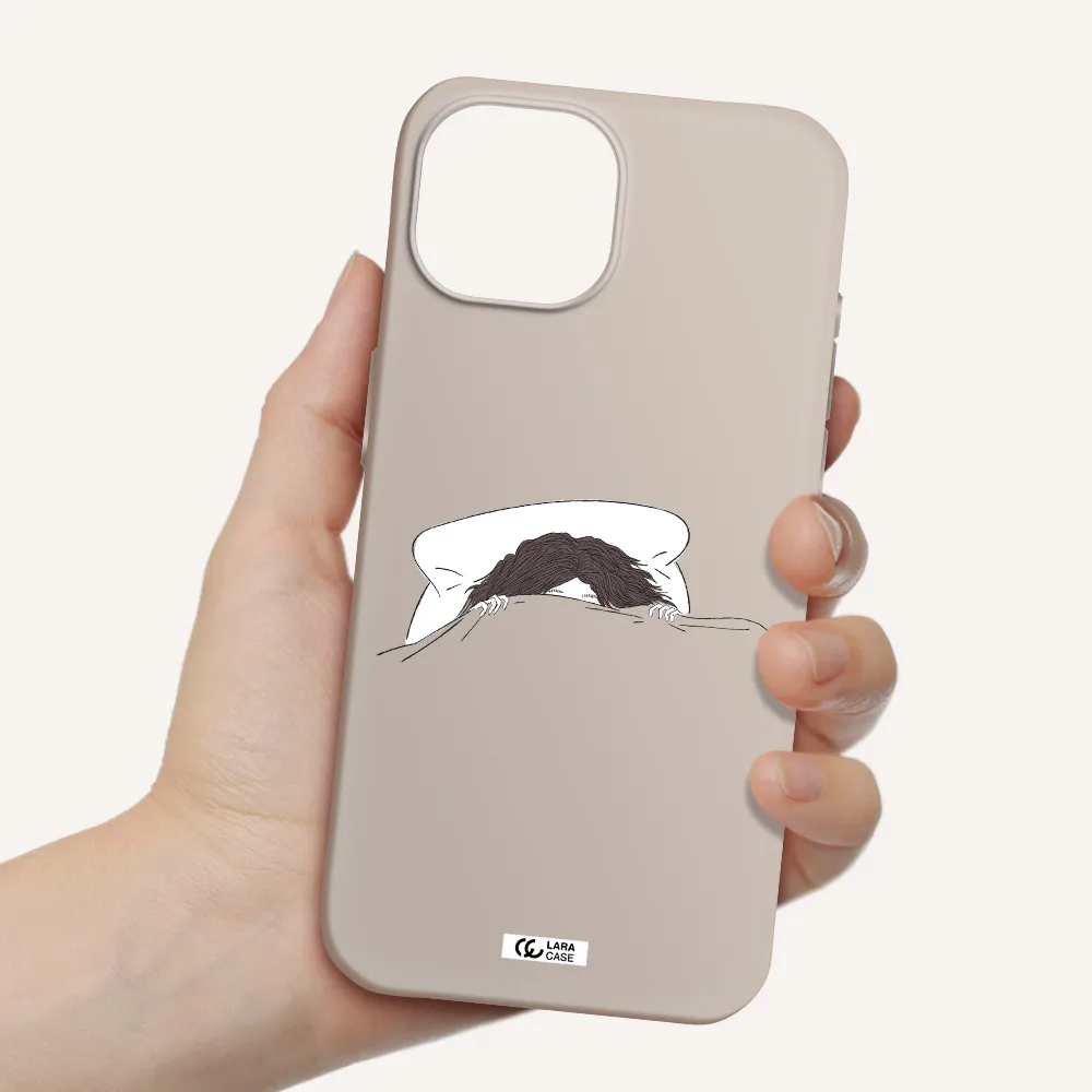 Do Not Wake Me Up Apple iPhone 15 Silicone Stone Case