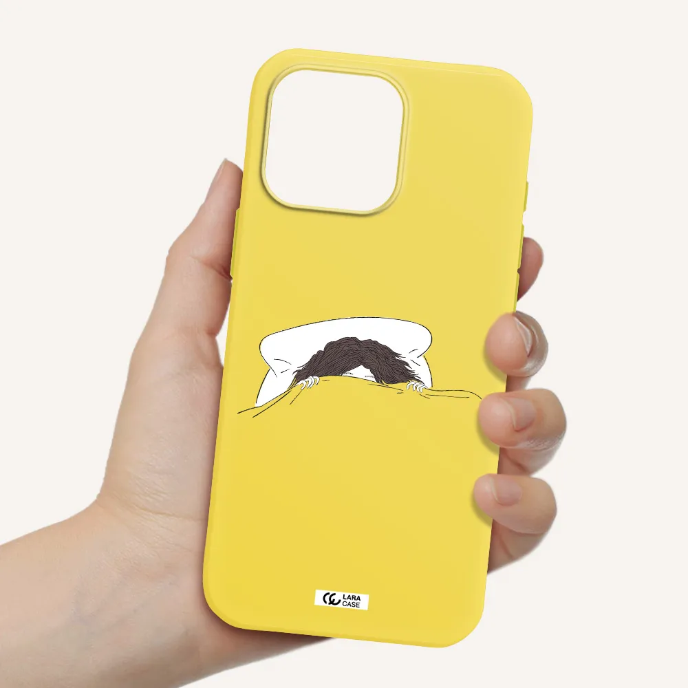 Do Not Wake Me Up Apple Iphone 16 Pro Max Silicone Canary Yellow Case