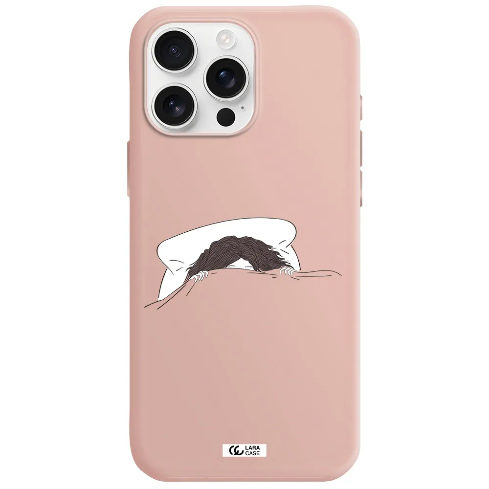 Do Not Wake Me Up Apple Iphone 16 Pro Max Silicone Pastel Pink Case