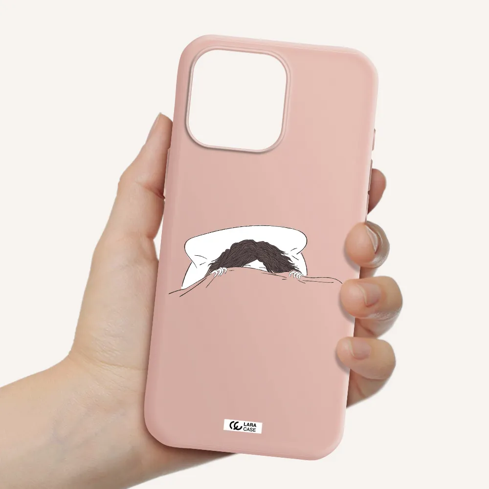 Do Not Wake Me Up Apple Iphone 16 Pro Max Silicone Pastel Pink Case