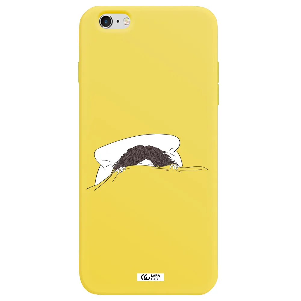 Do Not Wake Me Up Apple iPhone 6 plus Silicone canary yellow Case