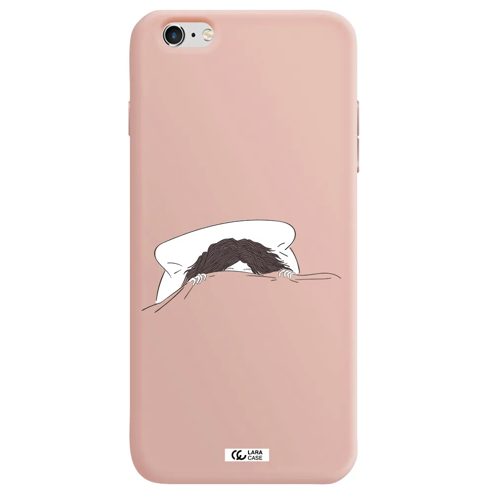 Do Not Wake Me Up Apple iPhone 6 plus Silicone pastel pink Case