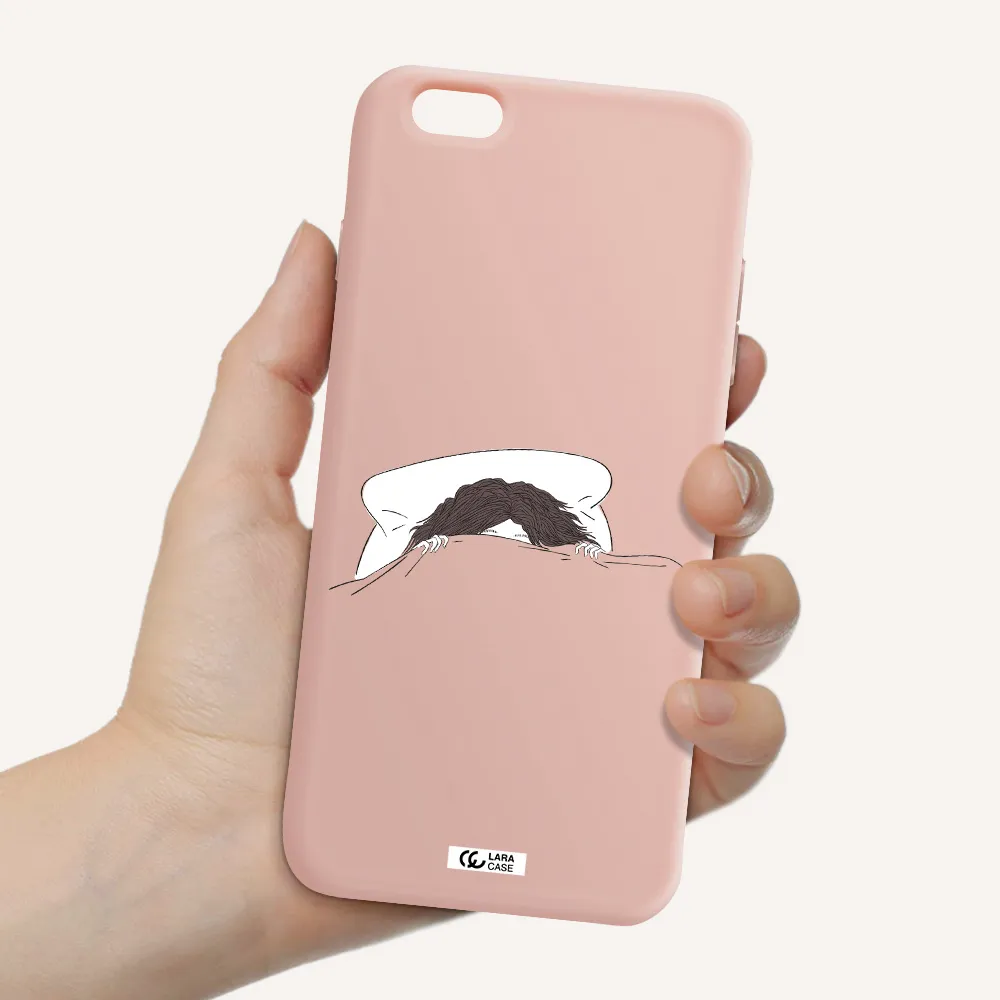 Do Not Wake Me Up Apple iPhone 6 s plus Silicone pastel pink Case