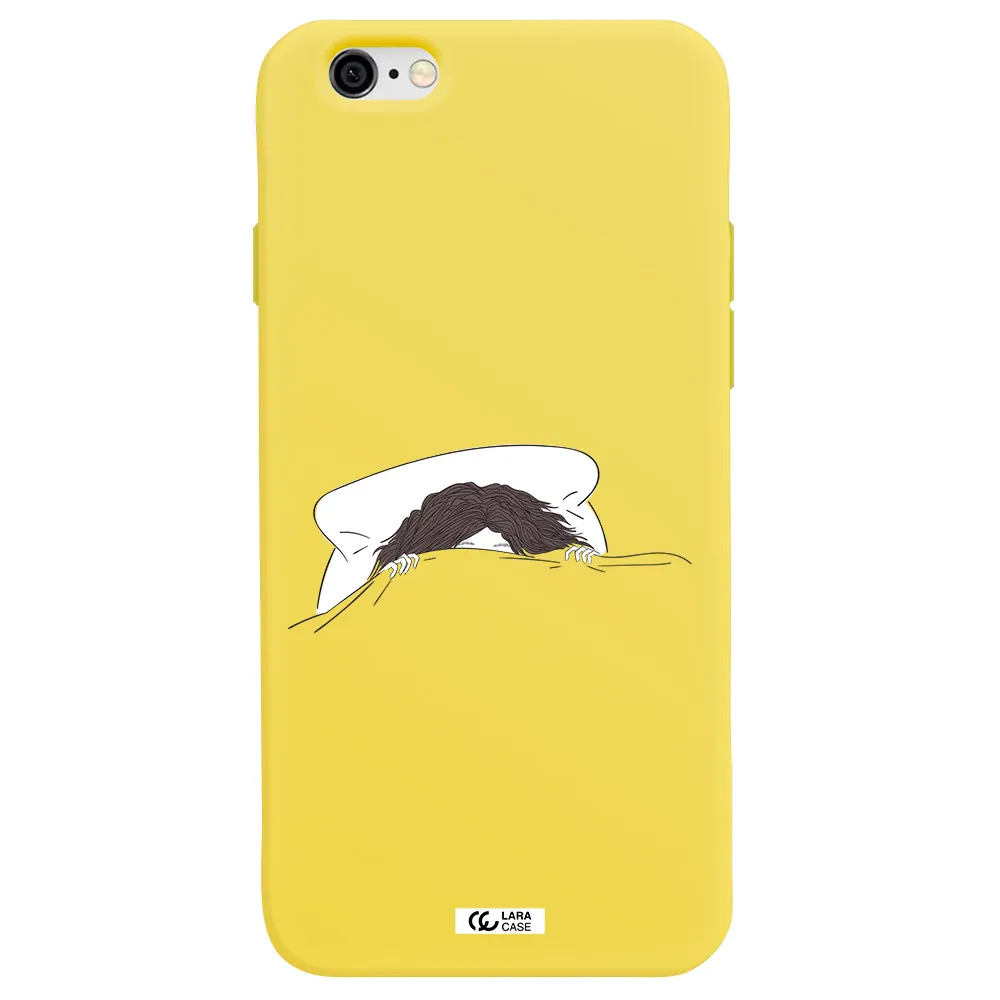 Do Not Wake Me Up Apple iPhone 6 Silicone canary yellow Case