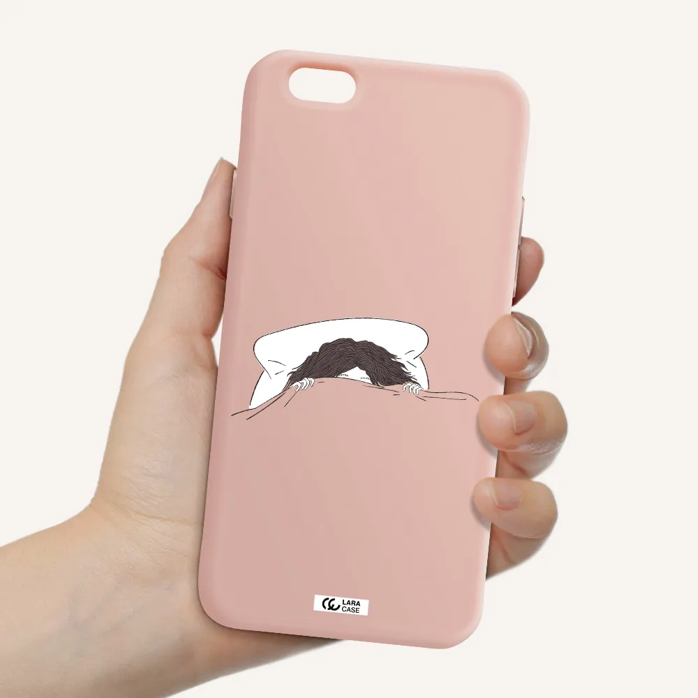 Do Not Wake Me Up Apple iPhone 6 Silicone pastel pink Case