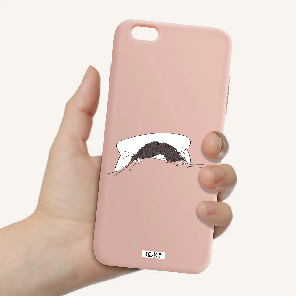 Do Not Wake Me Up Apple iPhone 6S Silicone pastel pink Case