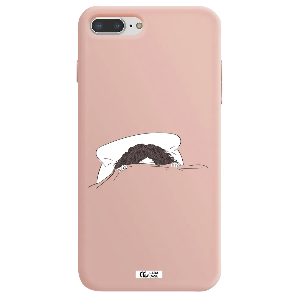 Do Not Wake Me Up Apple iPhone 7 plus Silicone pastel pink Case