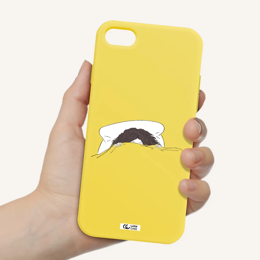 Do Not Wake Me Up Apple iPhone 7 Silicone canary yellow Case