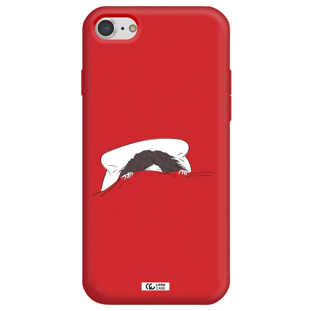 Do Not Wake Me Up Apple iPhone 8 Silicone Imperial Red Case